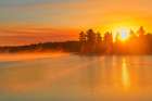 Canada-Ontario-Sunrise on Kakabikitchewan Lake Art Print